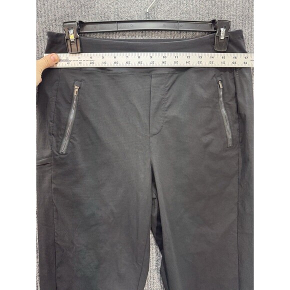Athleta Trekkie North High Rise Jogger Pants Womens 10 Black Pull On Zip Pockets - Picture 7 of 11